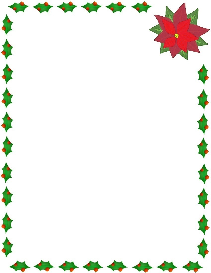 Christmas letter border clipart