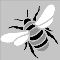 Bee stencils from The Stencil Library. Stencil catalogue quick ...