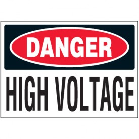 Voltage Warning Labels - Danger High Voltage | Emedco