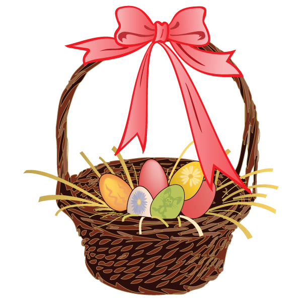 Easter Egg Basket Vector Art | 123Freevectors