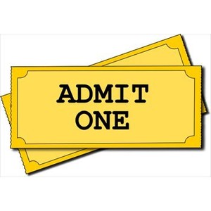 movie tickets admit one, from tickets page, public domain cl ...