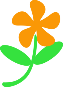 Orange Flower Stem Clip Art - vector clip art online ...