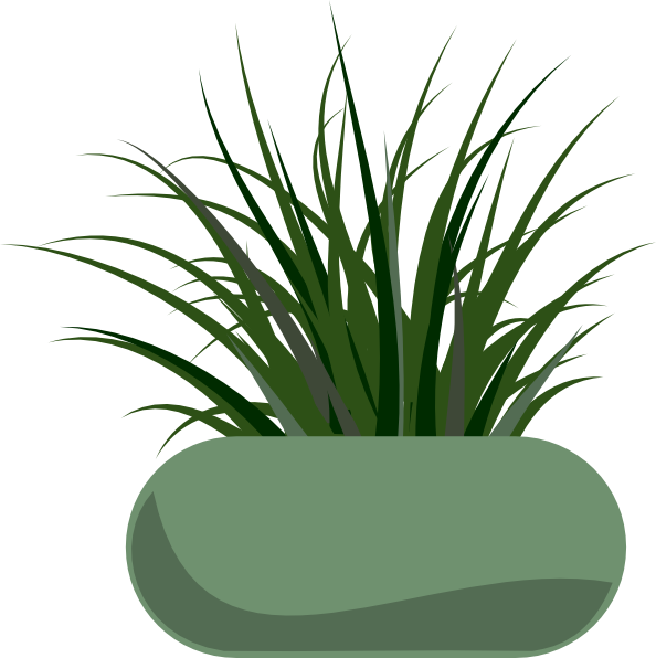 Potted Grass clip art - vector clip art online, royalty free ...