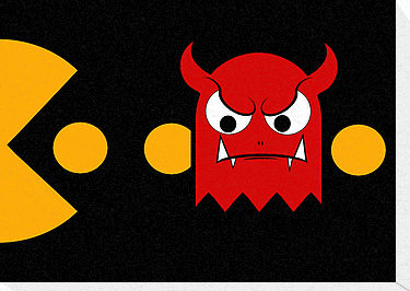 Pacman - The Ghosts - Blinky" Canvas Prints by Rastaman | Redbubble