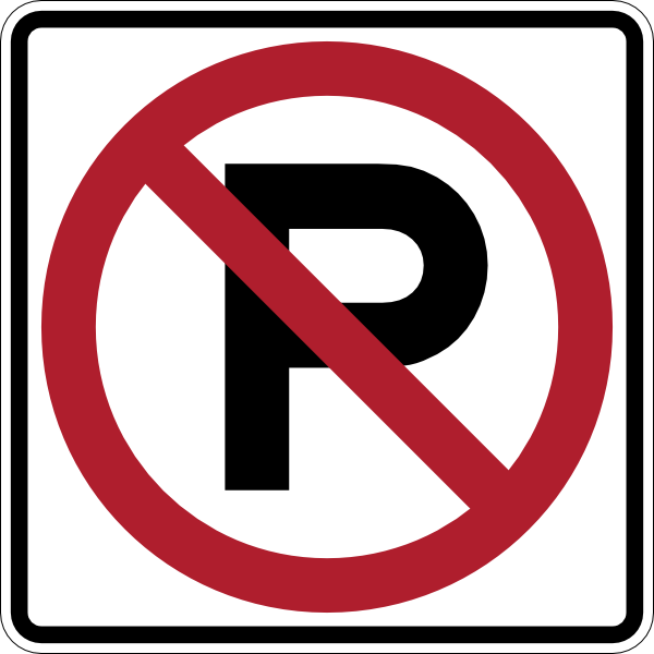 No Parking Sign clip art - vector clip art online, royalty free ...