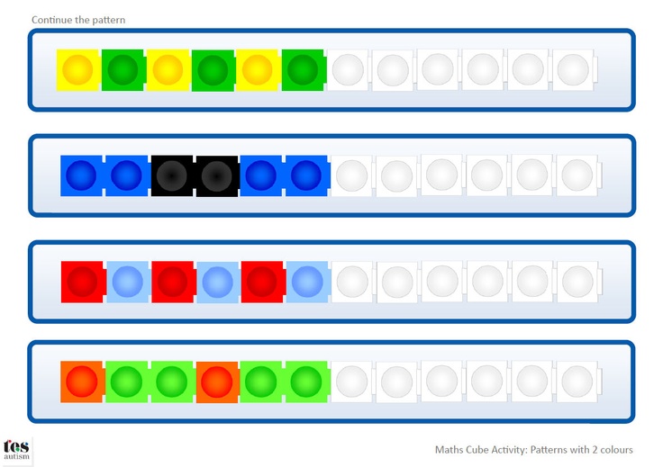 10 Best Images of Blank Unifix Cube Patterns - Unifix Cube Pattern ...