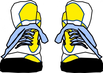 Cartoon tennis shoe clipart 2