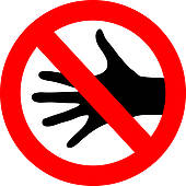 Clipart do not touch