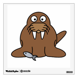 Cartoon Walrus Art & Framed Artwork | Zazzle