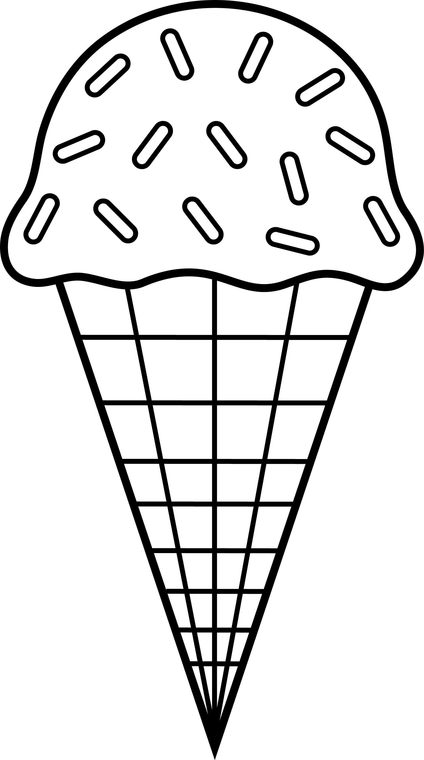 Ice cream cone outline clip art