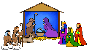 Clipart nativity scene for kids