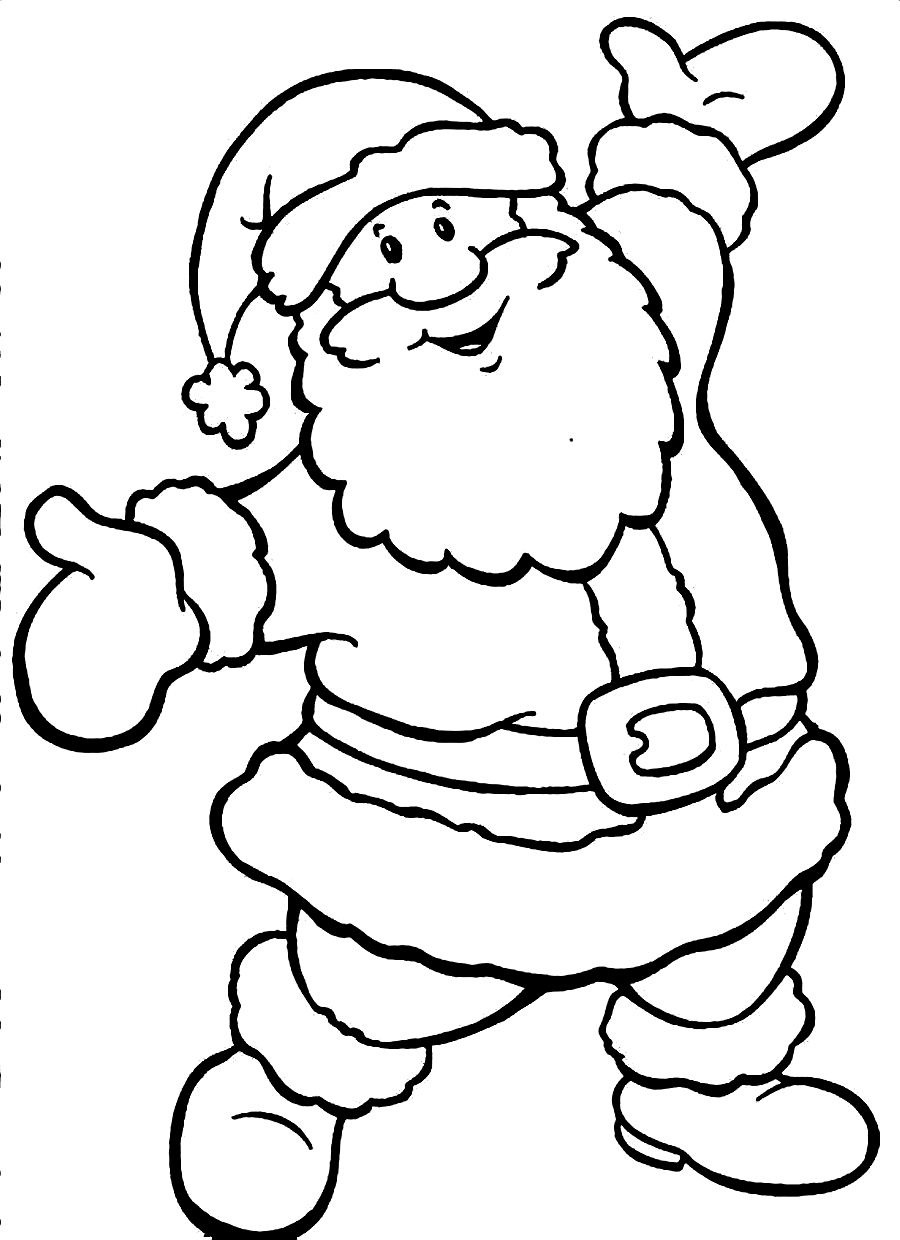 santa face clip art black and white