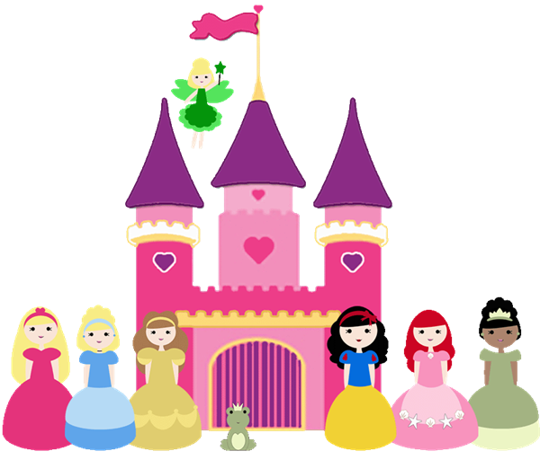 Free pink princess castle clip art