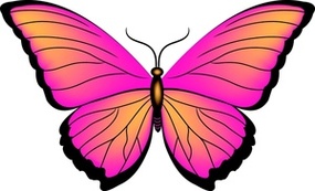 Pink Butterfly Clip Art – Clipart Free Download