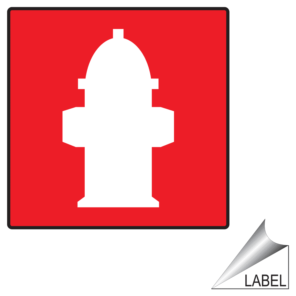 Fire Hydrant Symbol Label LABEL-SYM-308 Fire Safety / Equipment