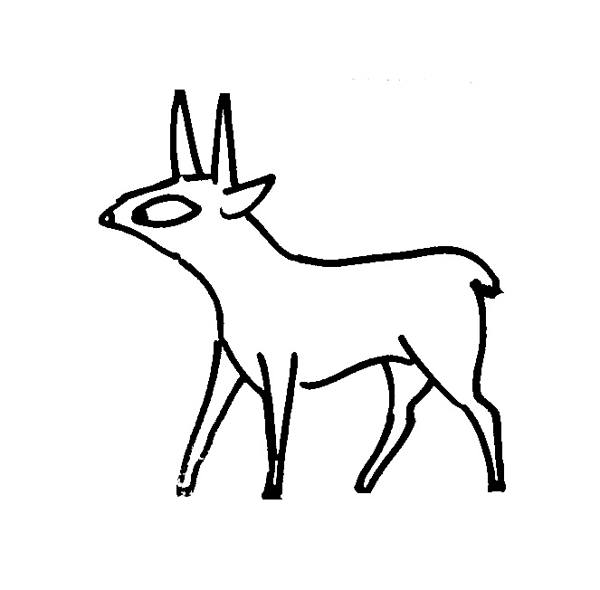 Cartoon Antelope coloring pages for kids