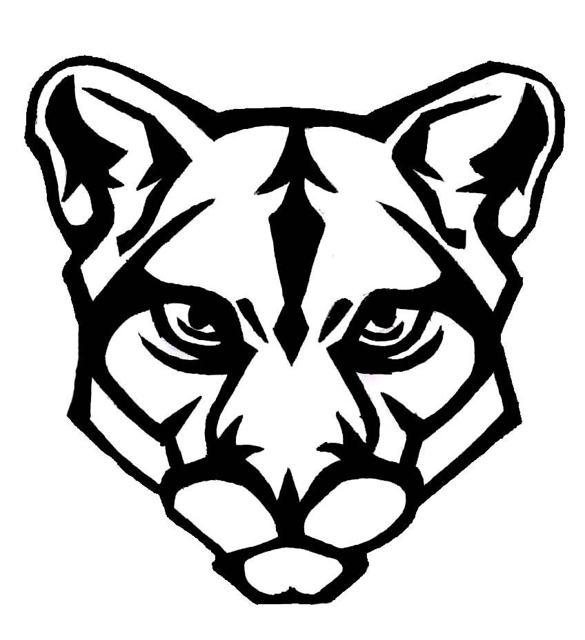 Panther Logo Face Clipart