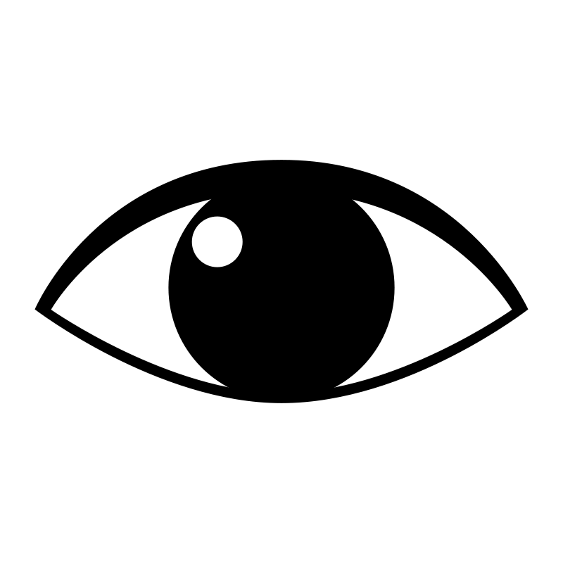 Eye clipart in black and white