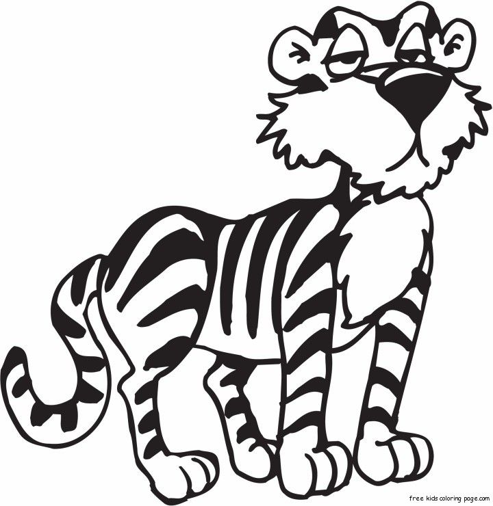 Cute Tiger Coloring Pages - AZ Coloring Pages