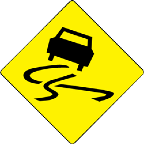 Slippery Road Pictogram