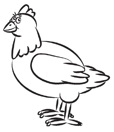 Chicken Line Drawing - ClipArt Best