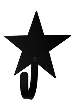 Wrought Iron Small Star Decorative Wall Hook : star wall hook : star