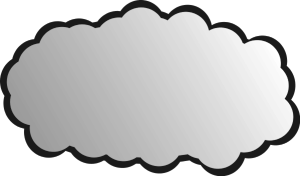 Simple Cloud - vector Clip Art