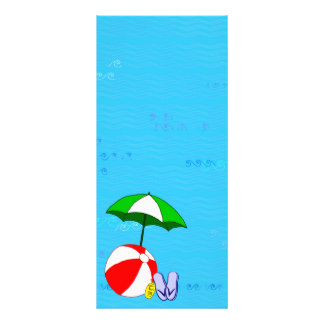 Beach Umbrella Rack Cards - Templates & Full Color Beach Umbrella ...