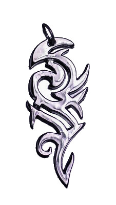 Tribal Tattoo Design Symbol Flame Phoenix Pendant Charm