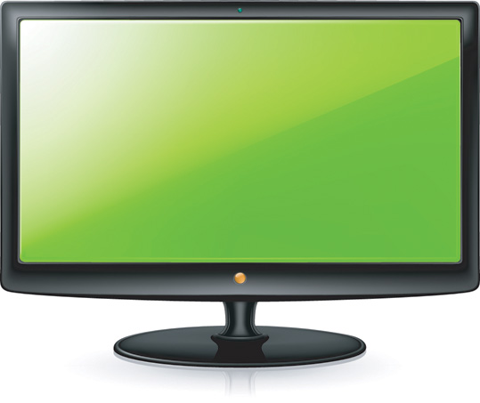 Notebook computers and lcd monitors vector Free Vector