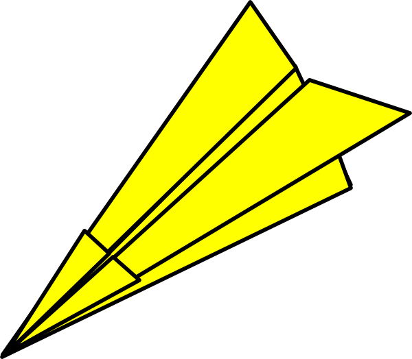 Paper airplane clip art airplane hostted - FamClipart