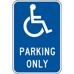 Parking Signs - Handicap / Disabled / Accessible - Safety Signs ...