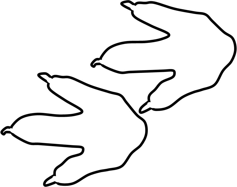 Dinosaur Footprint Outline - Free Clipart Images