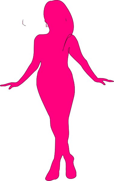 Curvy Woman Silhouette Clip Art - vector clip art ...