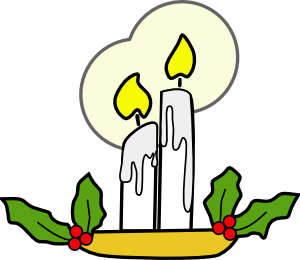 Christmas Candles clip art Free Vector