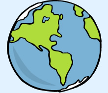 A line drawing of a globe, - Free Clipart Images