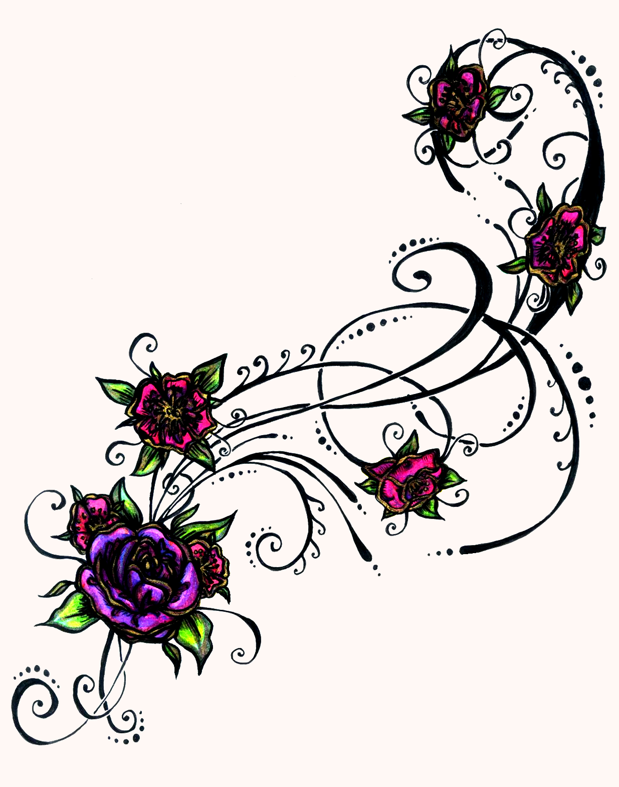 Larkspur Tattoo Designs