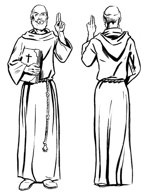 Monk Drawing | Jos Gandos Coloring Pages For Kids