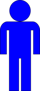 Blue Man Figure Clip Art - vector clip art online ...