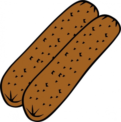 Breakfast Sausage clip art vector, free vector graphics