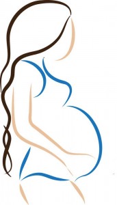 Pregnant woman silhouette clipart