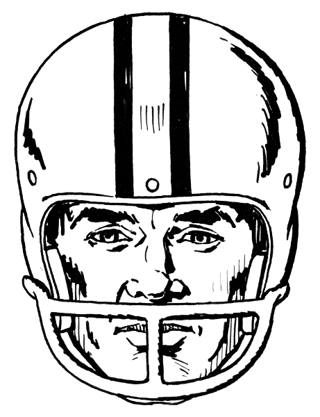 Vintage football helmet clipart