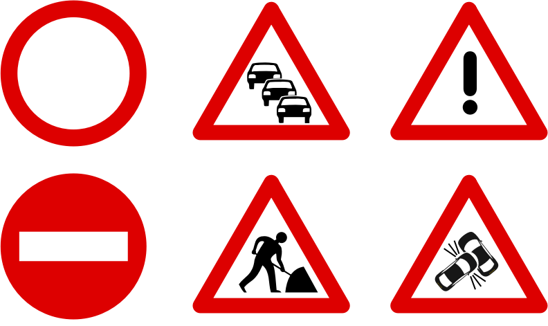 Clipart - Traffic sign icons