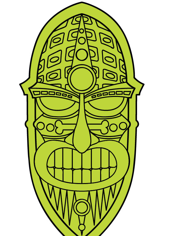 Tiki Mask Template