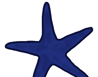 Starfish craft outline clipart image #9450