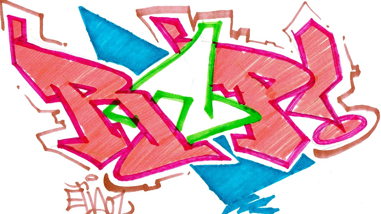 Step By Step How To Draw Graffiti Letters - Write Rap In Graffiti ...