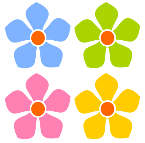Colorful Flowers Clipart - ClipArt Best