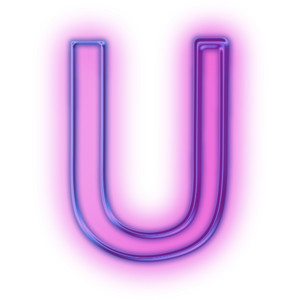 Download Free Capital Letter U Glowing Purple Neon Icon ~ Ic ...