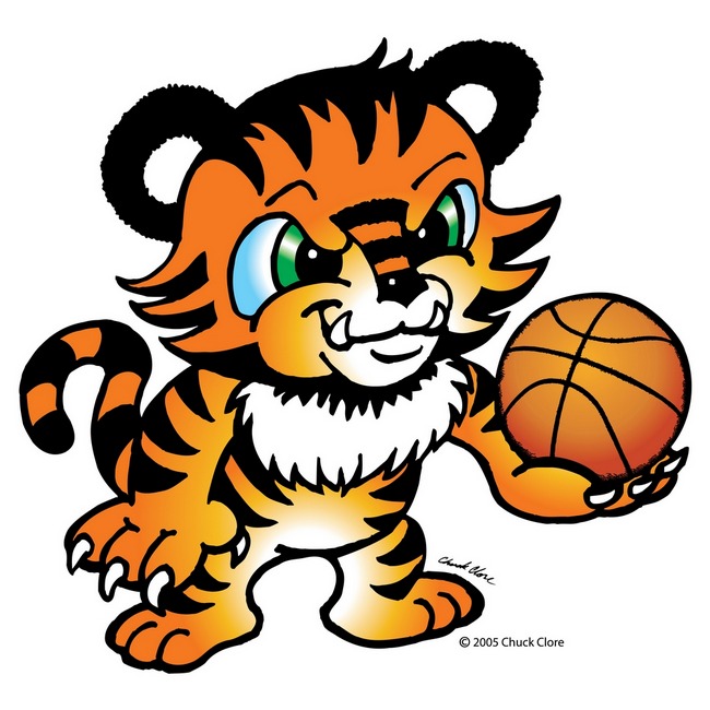 Tiger Basketball Art Prints by Chuck Clore - Shop Canvas and ...
