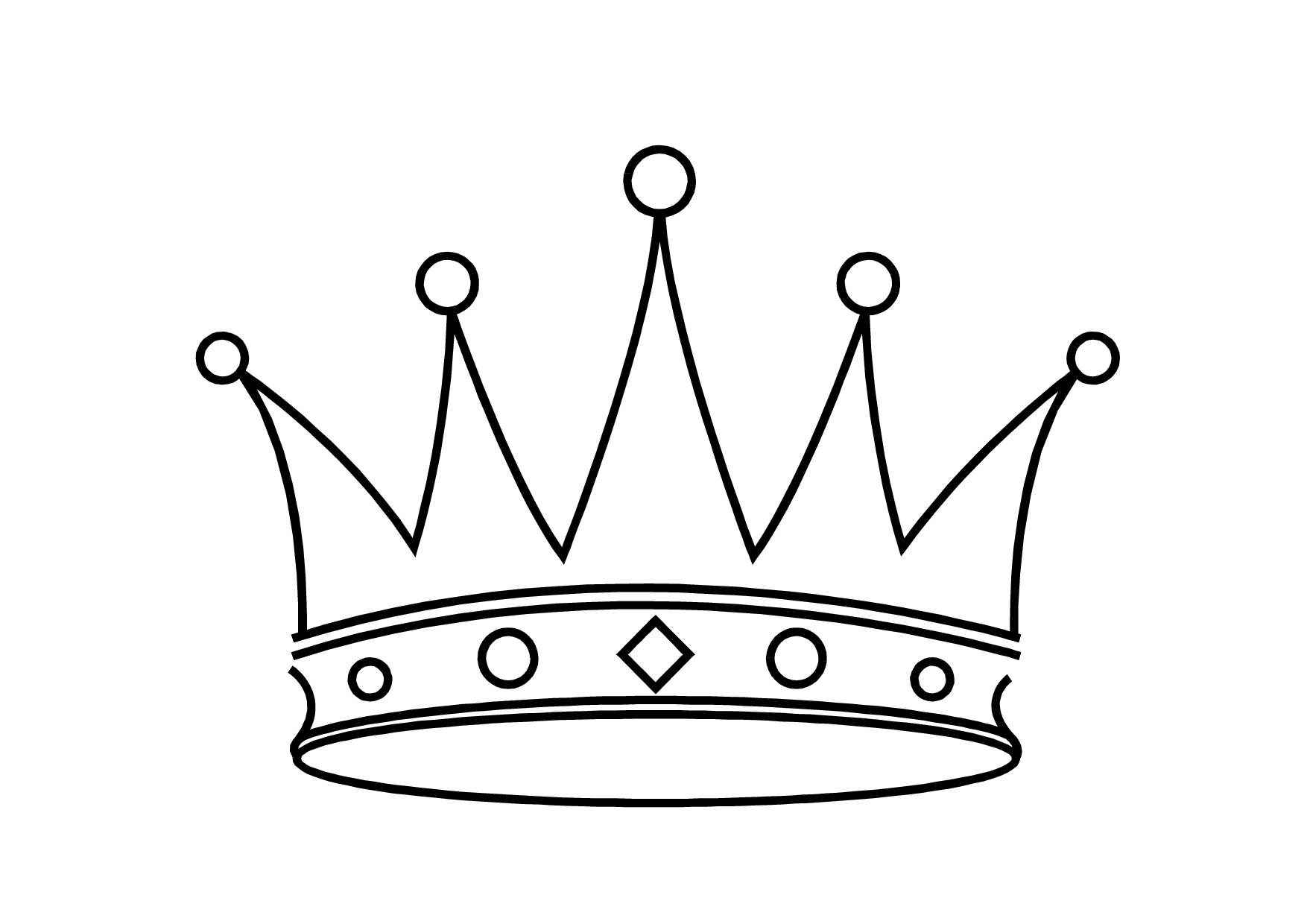 purim - crown with jewels coloring sheet